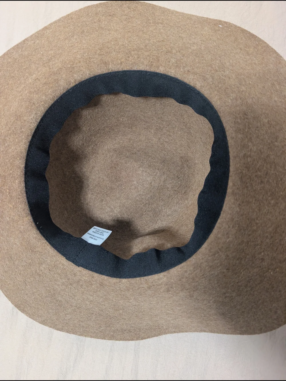 Wide Brim Felt Fedora Hat in Brown